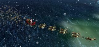 Father Christmas is now heading for Vanuatu, where he will be delivering gifts in just a few seconds